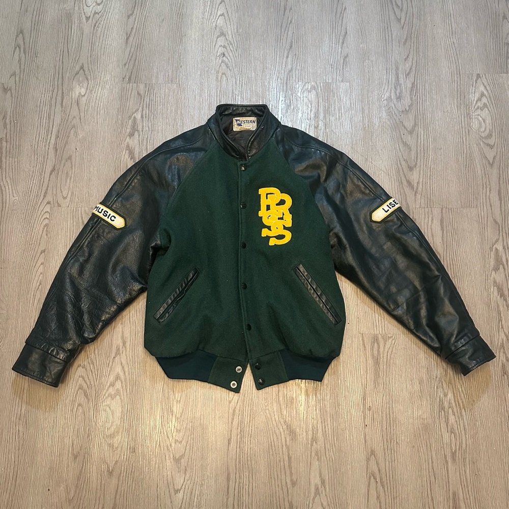 Vintage Green Varsity Jacket (92)